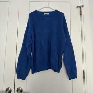 oversized blue sweater